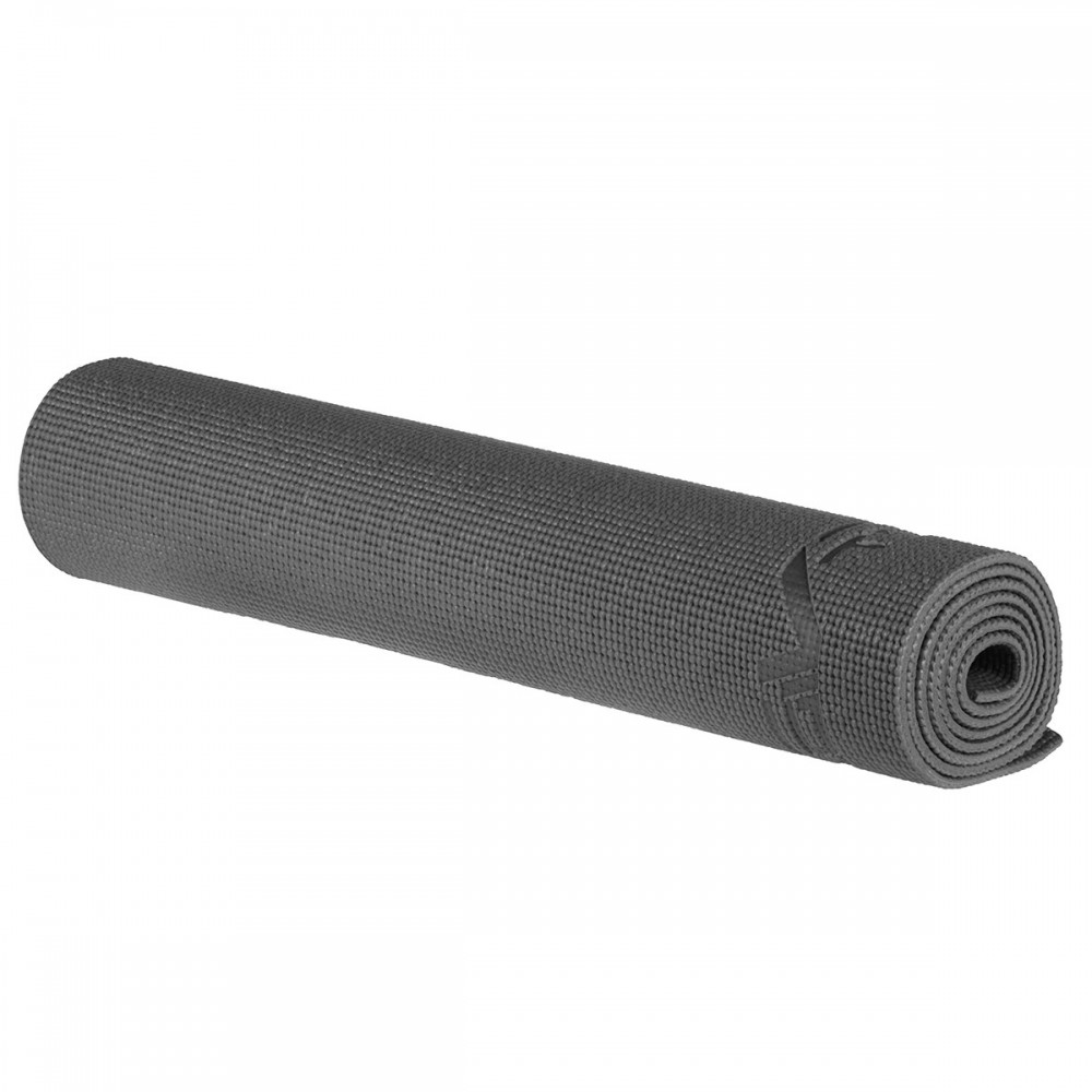 Non-Slip Fitness Mat PVC 6 mm - 173x61 cm, Grey