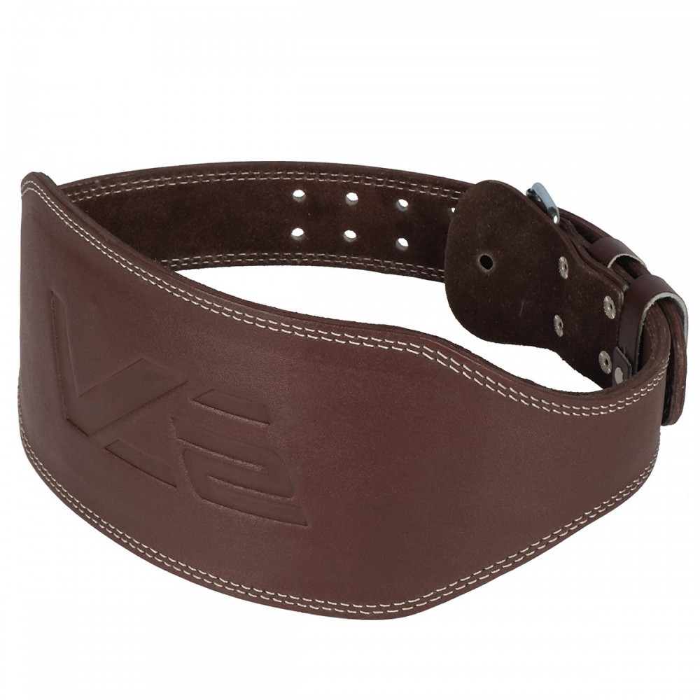 Leather Weight Lifting Belt - Wide L (77-99 cm), Brown