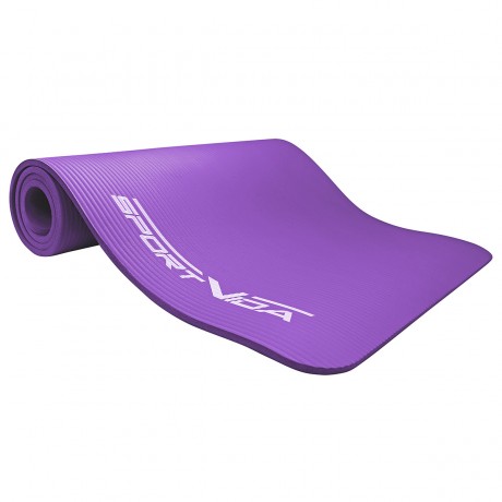 Non-Slip Fitness Mat NBR 1 cm - 180x60 cm, Violet