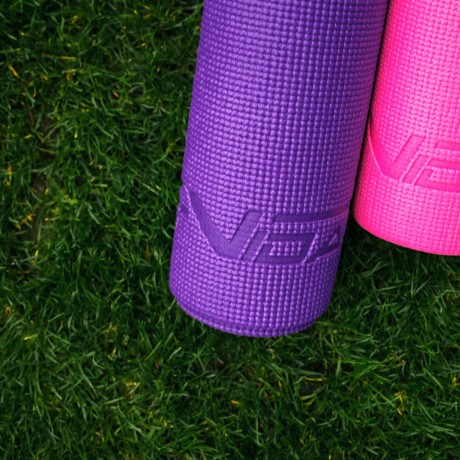 Non-Slip Fitness Mat PVC 4 mm - 173x61 cm, Pink