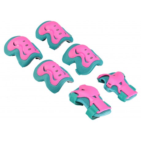 Protective Pads For Skates - Size L, Pink/Blue