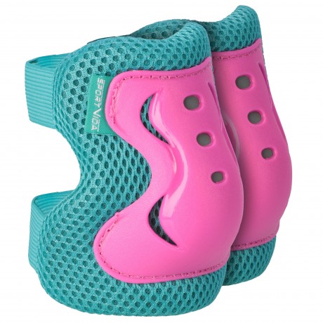 Protective Pads For Skates - Size L, Pink/Blue