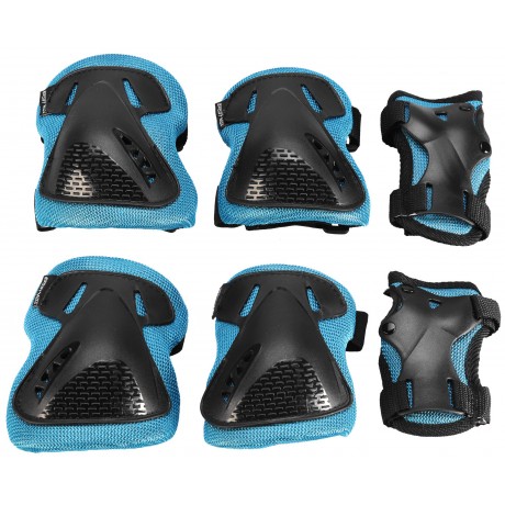 Protective Pads For Skates - Size S, Black/Blue