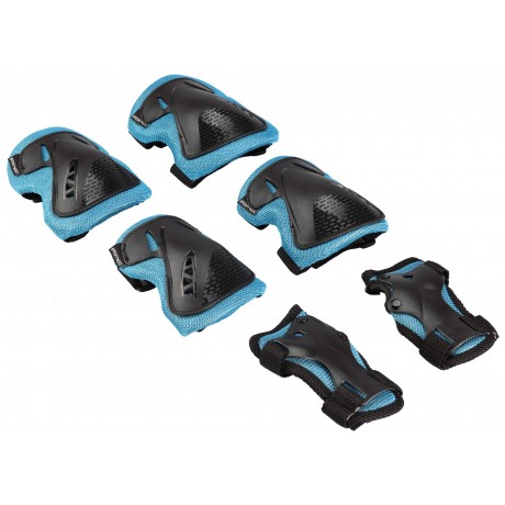 Protective Pads For Skates - Size M, Black/Blue