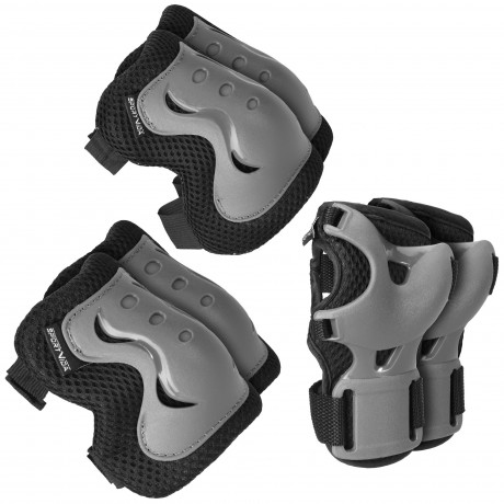 Protective Pads For Skates - Size L, Gray/Black