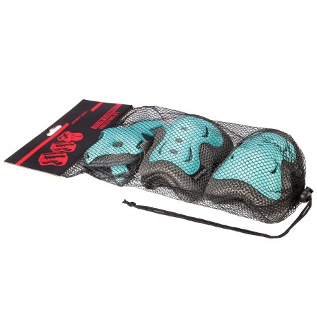 Protective Pads For Skates - Size M, Turquoise/Black
