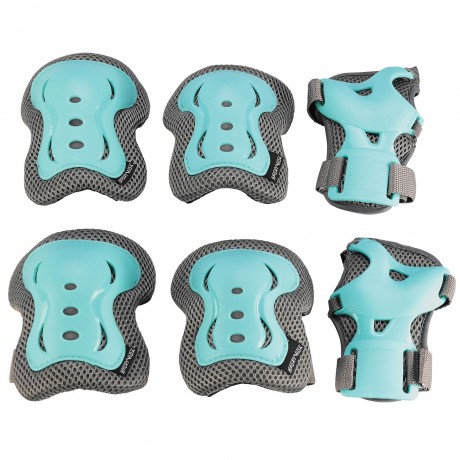 Protective Pads For Skates - Size M, Turquoise/Black