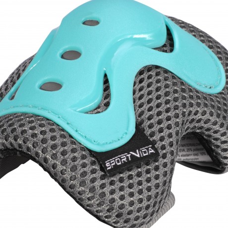 Protective Pads For Skates - Size L, Turquoise/Black