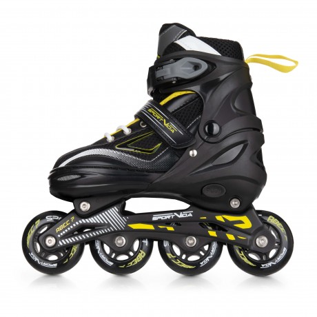 Adjustable 4in1 Skates - Size L (39-42), Black/Yellow