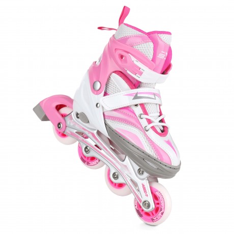 Adjustable 4 in 1 Skates  - Size 39-42, Pink/Black