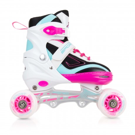 4 in 1 Skates - Size S (39-42), Pink/Black