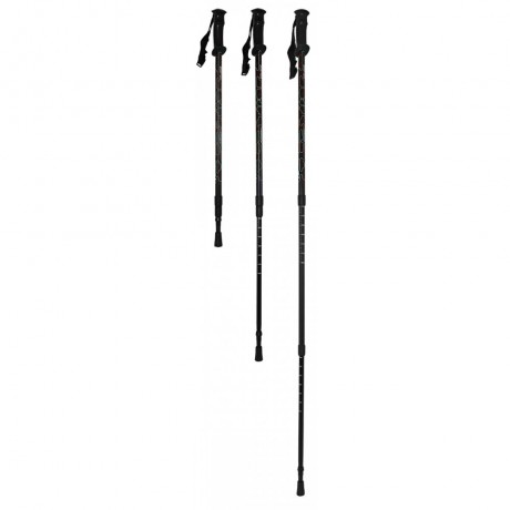 3-sections Hiking Lightweight Walking Pole 105-135 cm - Black