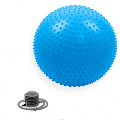 Piłka Gimnastyczna z Wypustkami - 65 cm, Niebieska