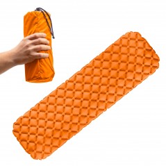 Inflating Camping Mattress - 187x56 cm, Orange