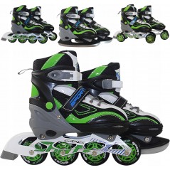 4in1 Adjustable Inline Skates With Ice Blades 4-in-1 Size (31,34), Black/Yellow