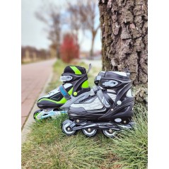 4in1 Adjustable Inline Skates With Ice Blades 4-in-1 Size (31,34), Black/Yellow