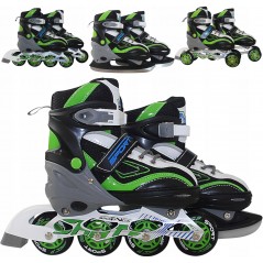 4in1 Adjustable Inline Skates With Ice Blades 4-in-1 Size (35-38), Black/Yellow