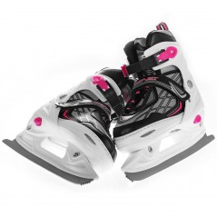 Adjustable Inline Skates With Ice Blades 4-in-1 Size 35-38  White