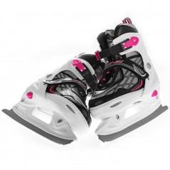 Adjustable Inline Skates With Ice Blades 4-in-1 Size 39-42 White