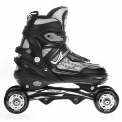 Adjustable Inline Skates With Ice Blades 4-in-1 Size 35-38 Black