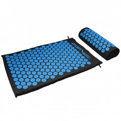 Acupressure Mat With Pillow and Bag - 65x42 cm, Blue