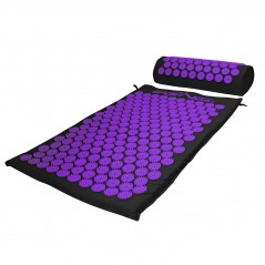 Acupressure Mat With Pillow and Bag - 65x42 cm, Violet
