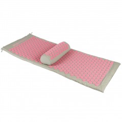 Acupressure Mat With Pillow and Bag - 130x50 cm, Gray