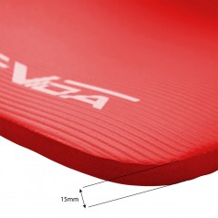 Non-Slip Fitness Mat NBR 1.5 cm - 180x60 cm, Red
