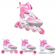 Adjustable 4 in 1 Skates - Size M (35-38), Pink