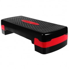 Adjustable 2-level Aerobic Step - 10, 15 cm, Red