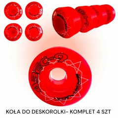 KÓŁKA PU 90A KOMPLET 4 SZT DO DESKOROLKI DESKOROLEK 52x33mm SPORTVIDA