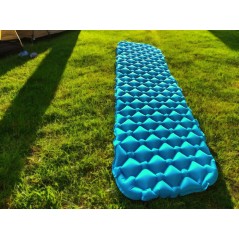 Inflating Camping Mattress - 187x56 cm, Blue