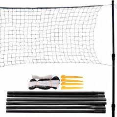 SIATKA DO SIATKÓWKI BADMITONA 6,5 M MOCNA NYLONOWA SŁUPKI 1,7 M SPORTVIDA